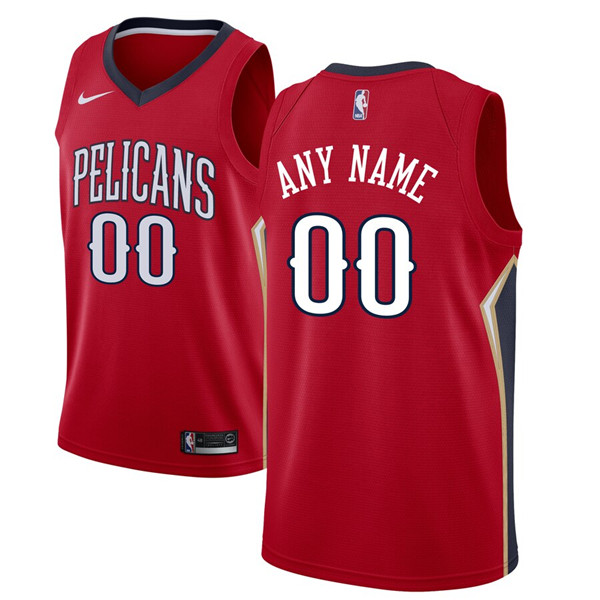 Men's New Orleans Pelicans Active Player Red Custom Stitched NBA Jersey